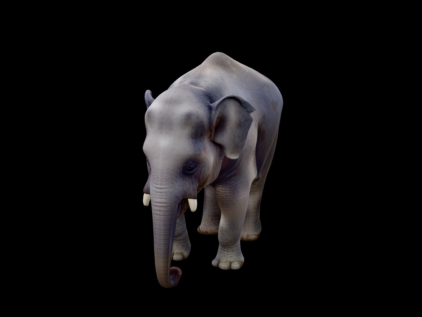 Elephant figurine reconstructed as a 3D model
